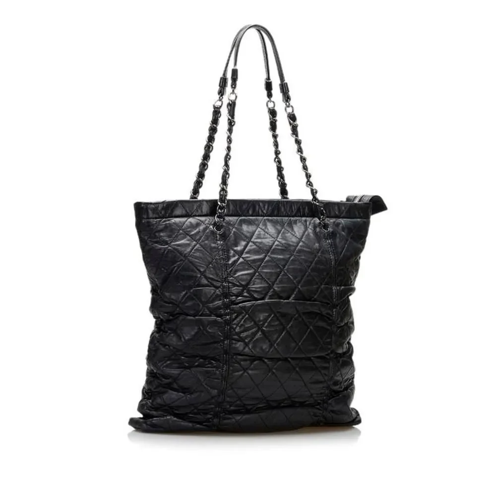 Chanel Matelasse Chain Shoulder Bag Tote Bag Black - Picture 3 of 8